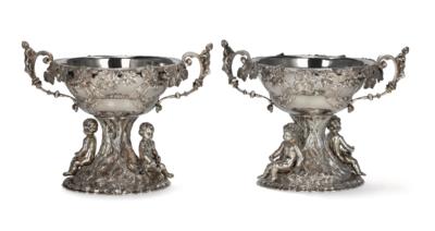 A Pair of Viennese Centrepiece Bowls, - Argenti