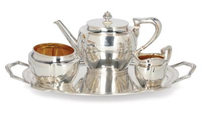 A Viennese Tea Set by Vincenz Carl Dub, - Silver