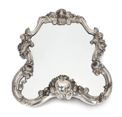 A Viennese Late Biedermeier Mirror, - Silver