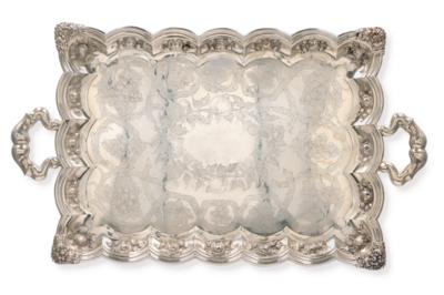 A Viennese Late Biedermeier Tray, - Silver