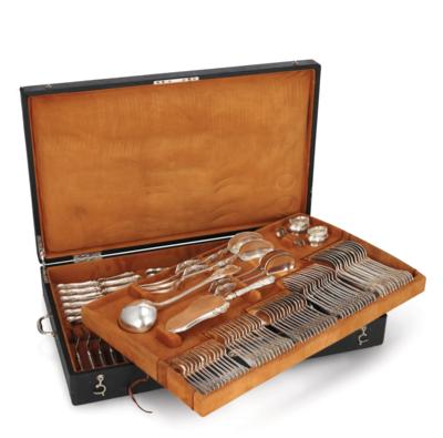 A Viennese Cutlery Set for 12 Persons, - Stříbro