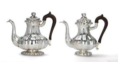 Two Budapest Teapots, - Stříbro