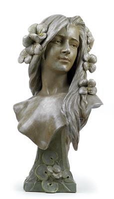 Georges Coudray, Bust of a girl, - Stile Liberty e arte applicata del XX secolo