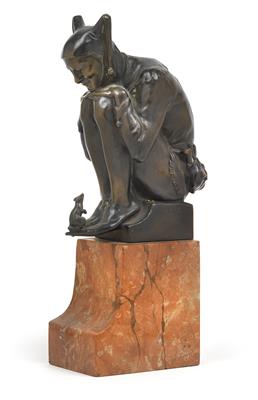 Hans Elischer, Court jester with rat, - Stile Liberty e arte applicata del XX secolo