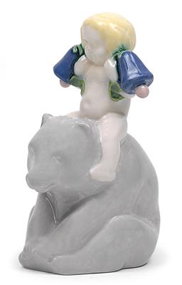 Michael Powolny, Child riding a bear, - Jugendstil and 20th Century Arts and Crafts