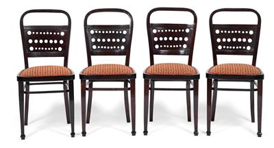 Vier Stühle Nr. 756, - Jugendstil und angewandte Kunst des 20. Jahrhunderts