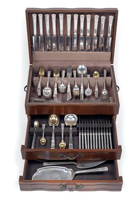 An 188-part "San Lorenzo" cutlery set in original wooden casket, - Secese a um?ní 20. století