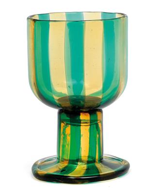 An "a fasce verticali" footed vase, - Jugendstil and 20th Century Arts and Crafts