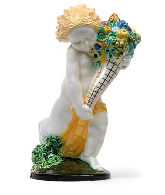 Michael Powolny, a putto of the seasons: summer - Jugendstil and 20th Century Arts and Crafts