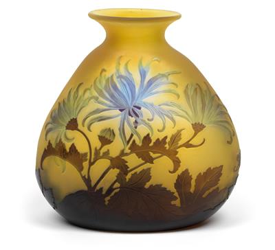 A vase decorated with chrysanthemums, - Jugendstil and 20th Century Arts and Crafts