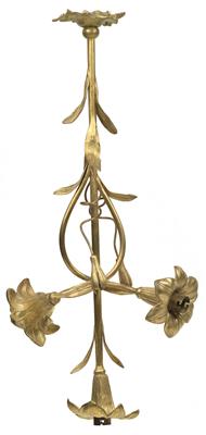 A three light chandelier, - Jugendstil and 20th Century Arts and Crafts