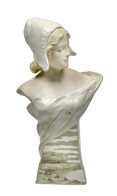 Louger, A bust of a Dutch girl with bonnet, - Secese a umění 20. století