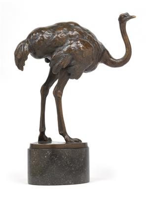 Max Hermann Fritz (1873-1948), Ostrich, - Jugendstil e arte applicata del XX secolo