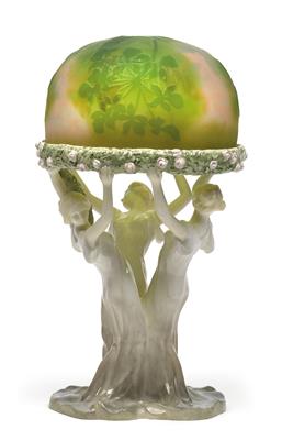 Rudolf Podany, A table lamp decorated with girls, - Jugendstil e arte applicata del XX secolo