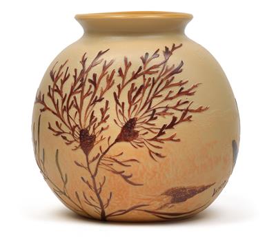 Vase mit Algendekor, - Jugendstil, Kunsthandwerk des 20. Jahrhunderts