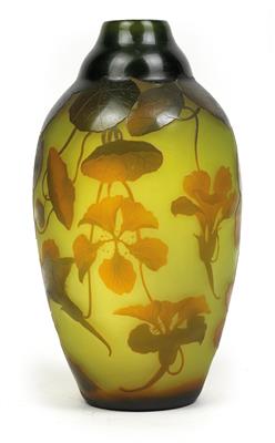 Vase mit Orchideen, - Jugendstil, Kunsthandwerk des 20. Jahrhunderts