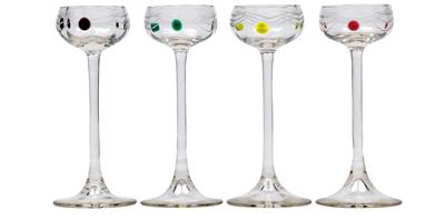 4 liqueur glasses, - Secese a umění 20. století