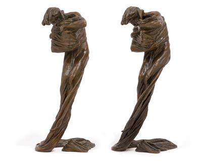 Gustav Gurschner (1873–1971), A pair of figural candleholders, - Secese a umění 20. století