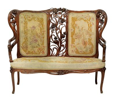 A four-part suite of seating furniture, - Jugendstil and 20th Century Arts and Crafts