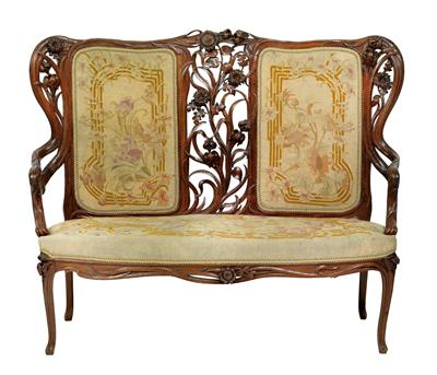 A four-part suite of seating furniture, - Jugendstil e arte applicata del XX secolo