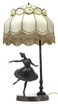Bruno Zach, A table lamp with a dancing girl, - Jugendstil and 20th Century Arts and Crafts