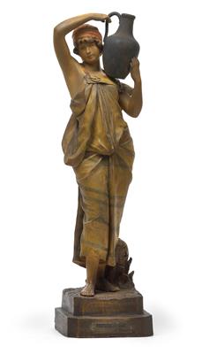 J. Gracien, “Porteuse de vase” figure, - Jugendstil e arte applicata del XX secolo