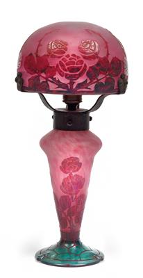 Tischlampe "Roses sauvages", - Jugendstil und Kunsthandwerk des 20. Jahrhunderts