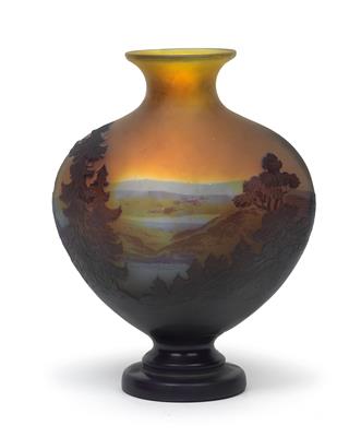 Vase mit Seelandschaft, - Jugendstil und Kunsthandwerk des 20. Jahrhunderts