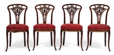 A set of ten chairs, - Jugendstil e arte applicata del XX secolo