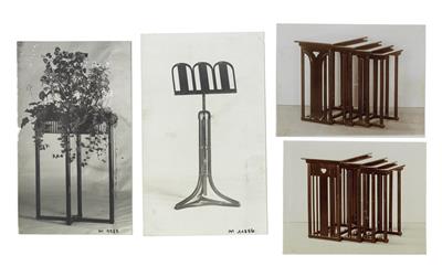 156 photographs of Thonet furniture, silver objects and Wiener Werkstätte objects,, - Jugendstil e arte applicata del XX secolo