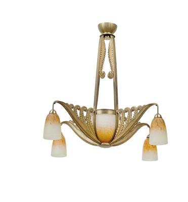 A Verrerie Schneider chandelier, - Jugendstil e arte applicata del XX secolo