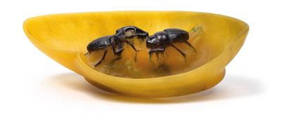 Henri Bergé, a dish with stag beetles, - Jugendstil e arte applicata del XX secolo