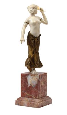 Louis Sosson, Orientalische Tänzerin mit Fächer, - Jugendstil und angewandte Kunst des 20. Jahrhunderts