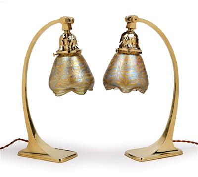 A pair of table lamps, - Secese a umění 20. století