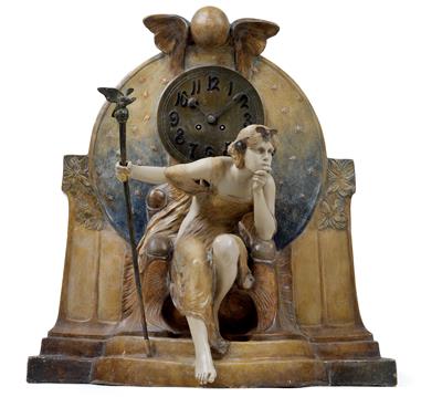 Rosé, a table clock “Theodora”, - Jugendstil and 20th Century Arts and Crafts