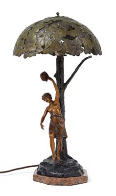 A table lamp with Bacchante, - Jugendstil e arte applicata del XX secolo