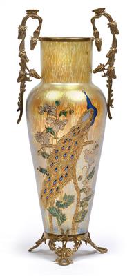 A Lötz Witwe vase in a gilt metal mount, - Secese a umění 20. století