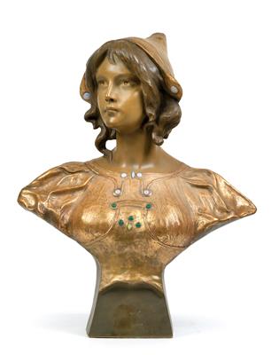Montenave, A girl’s bust, - Jugendstil and 20th Century Arts and Crafts