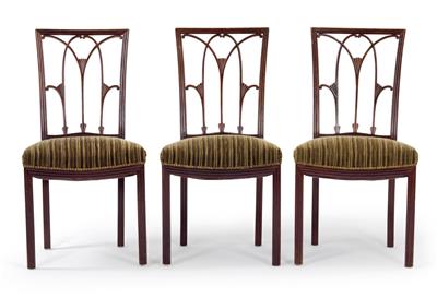 Otto Prutscher, Three chairs, - Jugendstil and 20th Century Arts and Crafts