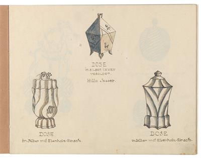 A collection of Wiener Werkstätte designs, sample drawings and booklet, - Jugendstil and 20th Century Arts and Crafts