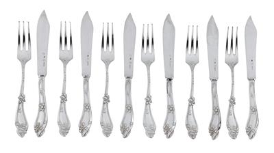 6 fruit knives and 6 fruit forks by Max Spitz, - Secese a umění 20. století