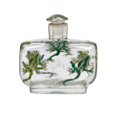 A moulded “Grenouilles” flask by Emile Gallé, - Jugendstil e arte applicata del XX secolo