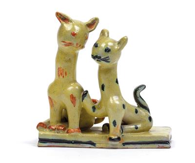 Kitty Rix (born in Vienna in 1901), Two cats, - Jugendstil e arte applicata del XX secolo