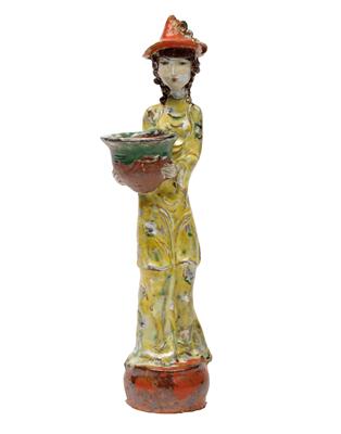 Susi Singer, A girl standing with a bowl, - Jugendstil e arte applicata del XX secolo