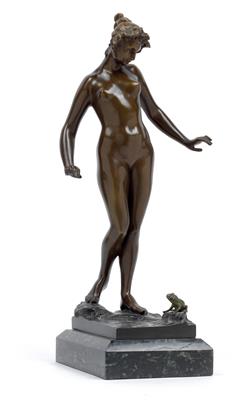 Hiller, A female nude with a frog, - Jugendstil e arte applicata del XX secolo