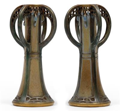 Paul Dachsel, A pair of vases with rain drops, - Jugendstil e arte applicata del XX secolo