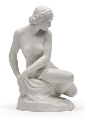 R. Kaesbach, A seated girl, - Jugendstil e arte applicata del XX secolo