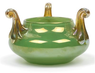 A Lötz Witwe vase with three handles, - Secese a umění 20. století