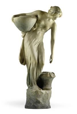 E. Tell, A large figurine “Returning from the well”, - Jugendstil e arte applicata del XX secolo