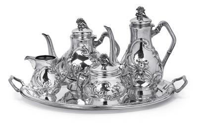A five-piece coffee and tea service by Lutz & Weiss, - Jugendstil and 20th Century Arts and Crafts